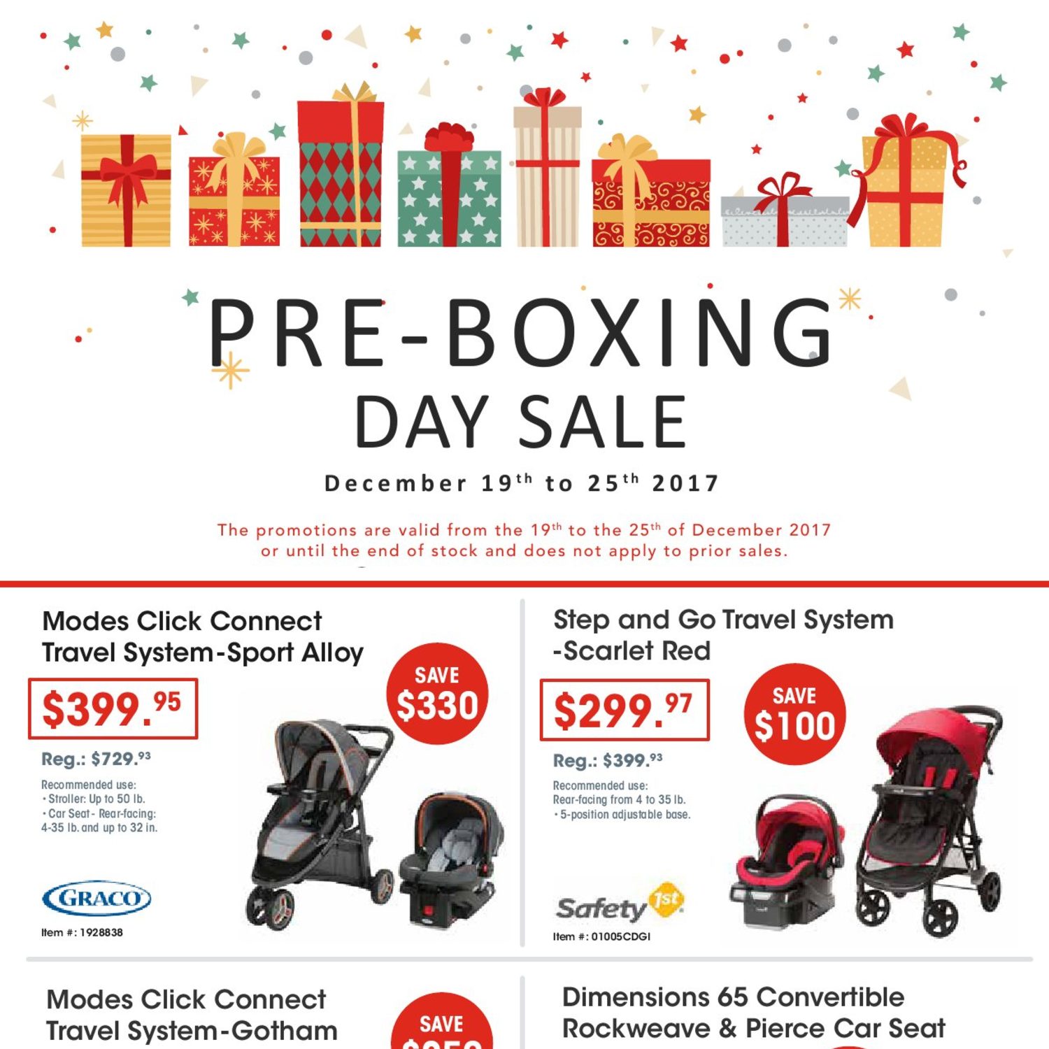 boxing day stroller on sale
