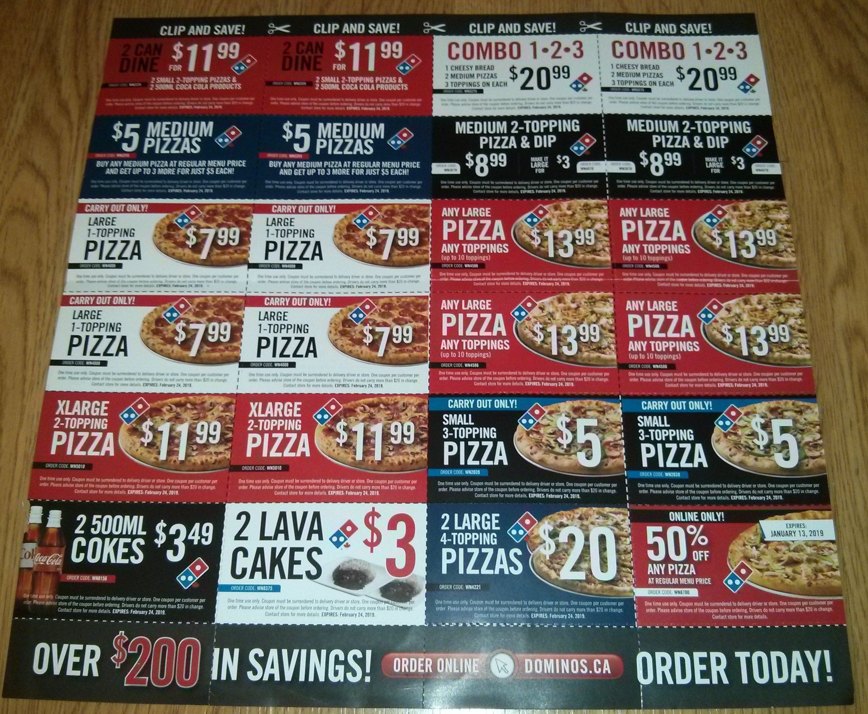 dominos coupon codes july 2021