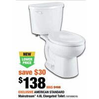 American Standard Mainstream 4.8L Elongated Toilet