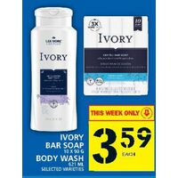 Ivory Bar Soap, Body Wash