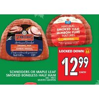 Schneiders Or Maple Leaf Smoked Boneless Half Ham