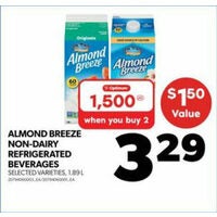 Almond Breeze Non-Dairy Refrigerated Beverages