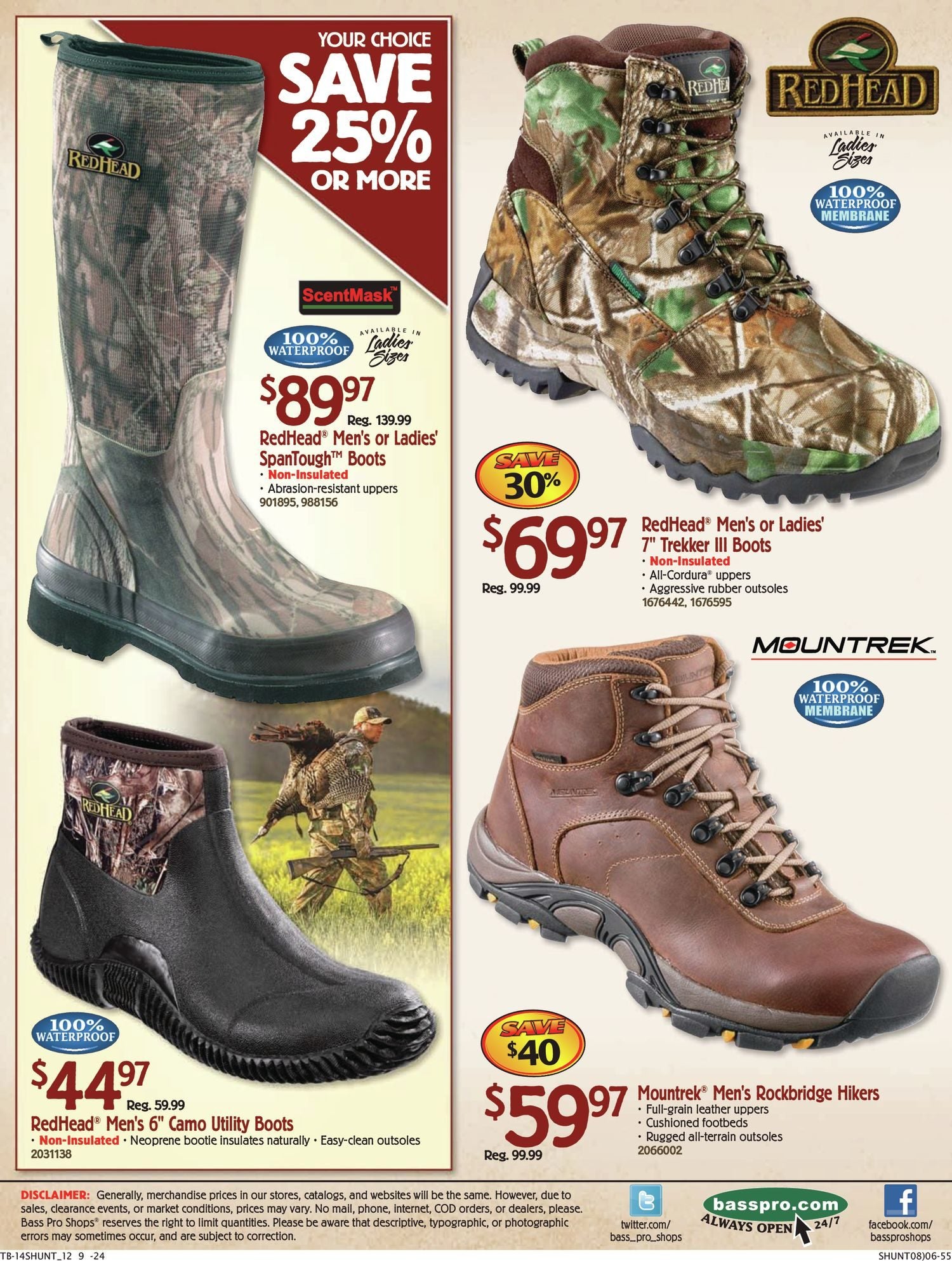 bass pro clearance boots