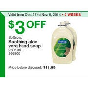 Softsoap Soothing Aloe Vera Hand Soap - $8.69 ($3.00 Off)
