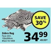 Zebra Rug - $34.99 (30% off)