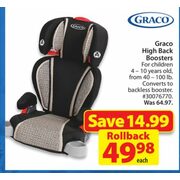 Graco High Back Boosters - $49.98 ($14.99 Off)