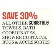 Cobistyle Towels, Bath Coordinates, Shower Curtains, Rugs & Accessories - 30% off