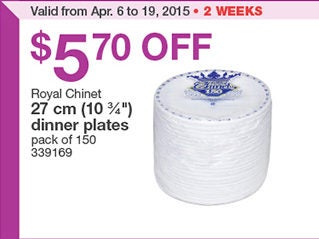 Costco: Royal Chinet 27 cm (10 3/4\ Costco: Royal Chinet 27 cm (10 3/4\