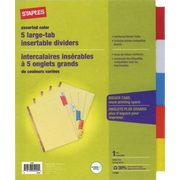 Staples Large Tab Insertable Dividers - $1.00 (32% off)
