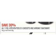 All T-Fal Kitchen Tools & Gadgets And Airbake Bakeware - 30% off