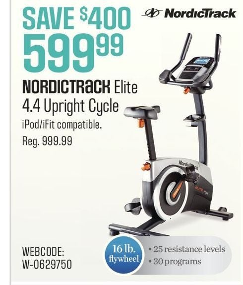 nordictrack elite 4.4 exercise bike