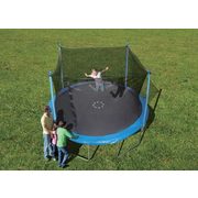 Trainor Sports Trampoline with Enclosure Weather-Resistant Steel Frame Full Enclosure Net with Zipper Door Included - $346.00