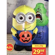 4.5' Minions Dave Or 5' Ghostbusters Licensed Inflatables - $29.98