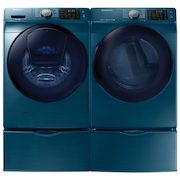 Samsung 5.2 Cu. Ft. HE Front Load Washer & 7.5 Cu. Ft. Electric Steam Dryer - Blue Sapphire - $1559.98 ($440.00 off)
