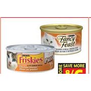 Friskies Wet Cat Food or Fancy Feast Wet Cat Food - 8/$6.00