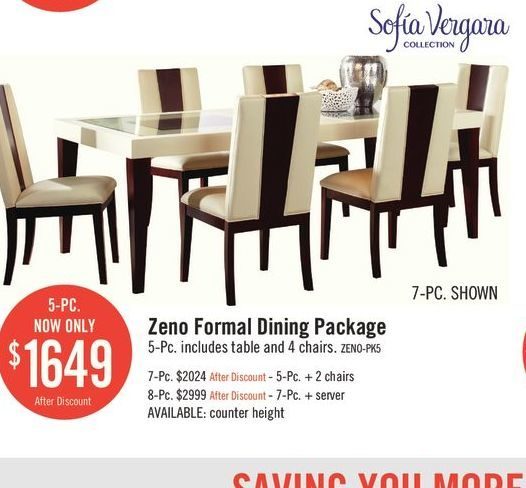 The Brick Sofia Vergara Zeno Formal Dining 7 Pc