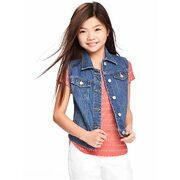 Button-front Denim Vest For Girls - $25.00 ($2.94 Off)