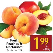 Fresh Peaches & Nectarines - $1.99/lb
