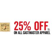 All Castmaster Apparel - 25% off