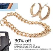 Fashion Jewellery by Expression and Guess - 30% off