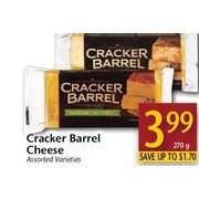 Cracker Barrel Cheese  - $3.99/270 g (Up to $1.70 off)