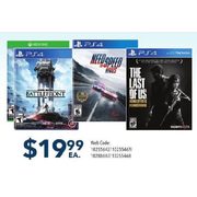 Star Wars Battlefront, Need For Speed or The Last of Us for PS4/Xbox One - $19.99