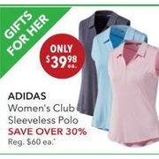 Adidas Women's Club Sleeveless Polo - $39.98 (30% off)