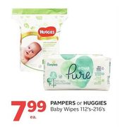 Pampers or Huggies Baby Wipes - $7.99