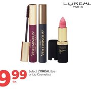 L'oreal Eye or Lip Cosmetics - $9.99