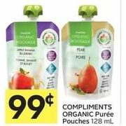 Compliments Organic Puree Pouches  - $0.99