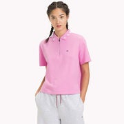 Tommy Jeans Women's Logo Collar Cropped Polo - $39.99 ($39.51 Off)