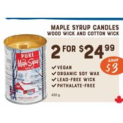 Maple Syrup Candles Wood Wick And Cotton Wick - 2/$24.99 ($3.00 off)