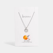 Silvered "best Friend" Pendant With Sun Charm - 2/$22.00