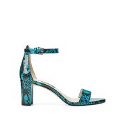 Pruce Ankle Strap Block Heel Sandals - Aqua Multi Snake Print - $69.99 ($14.01 Off)