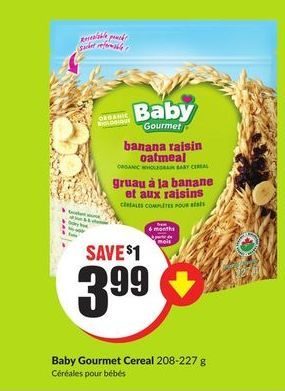 baby gourmet oatmeal cereal