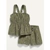 Linen-Blend Floral Peplum Top And Shorts Set For Baby - $20.00 ($12.99 Off)