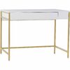 Life at Home White Desk With Gold Legs - $189.00