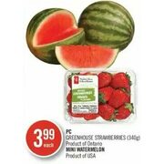 PC Greenhouse Strawberries, Mini Watermelon - $3.99