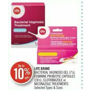 Life Brand Bacterial Vaginosis Gel, Feminine Probiotic Capsules, Clotrimazole Or Miconazole Treatments - Up to 10% off