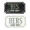 Bee & Willow™ "his Hers" 10-inch X 9-inch Wall Art In Black/white (set Of 2) - $6.99 ($7.01 Off)