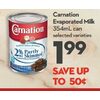 Carnation Evaporated Milk - $1.99 (Up to $0.50 off)