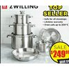 10 Pc. Zwilling Joy Stainless Steel Cookware Set - $249.99 (57% off)