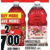 Irresistibles Cranberry Juice or Cocktails - 2/$7.00