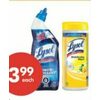 Lysol Toilet Bowl Cleaner or Disinfecting Wipes - $3.99